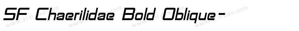 SF Chaerilidae Bold Oblique字体转换